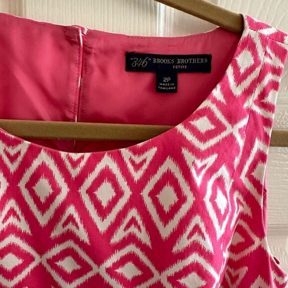 Brooks Brothers Pink & White Sundress – Size 2P - Picture 4 of 4